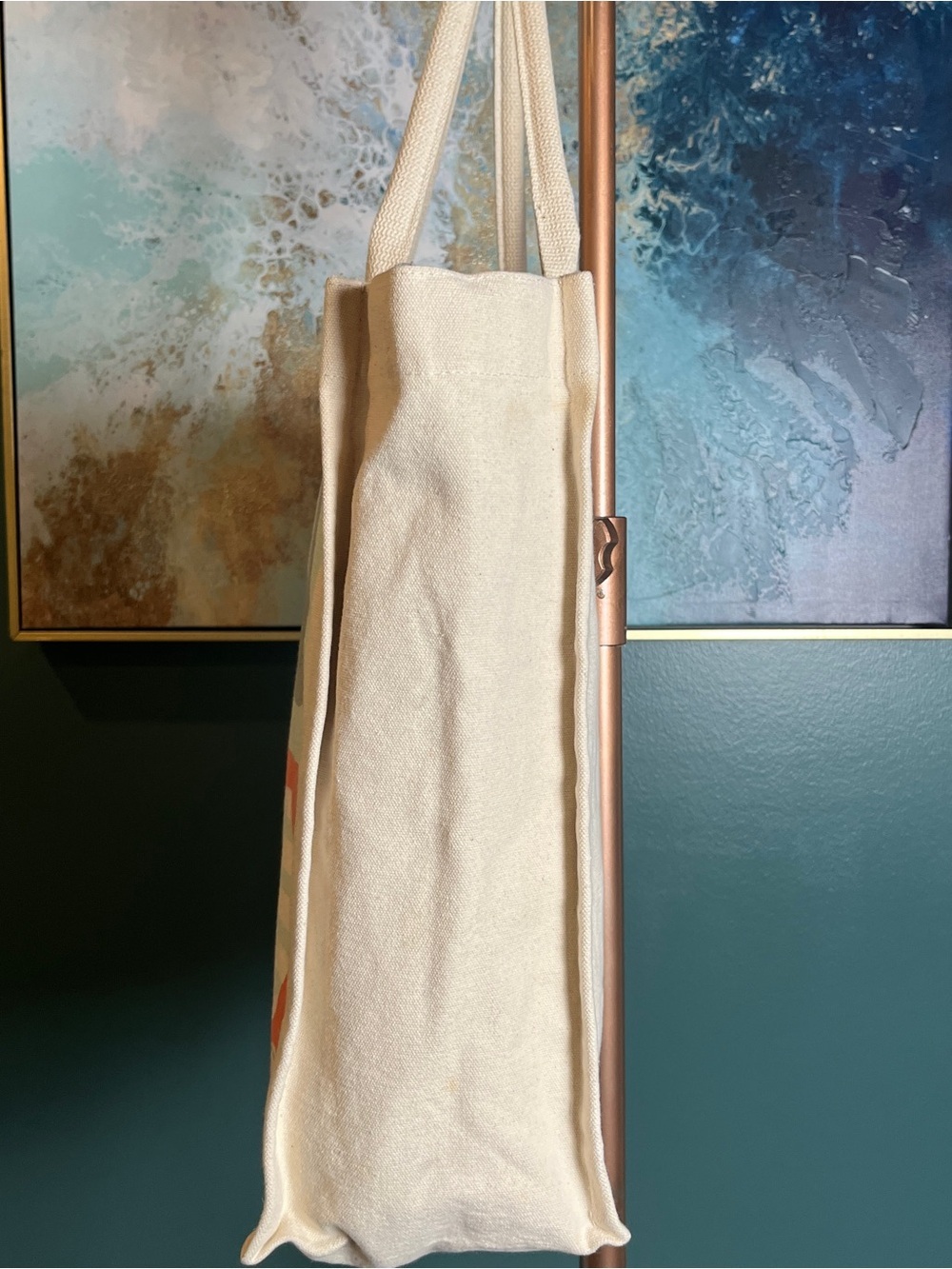 Fossil 30th Anniversary Canvas Tote Geometric Design - Picture 4 of 9